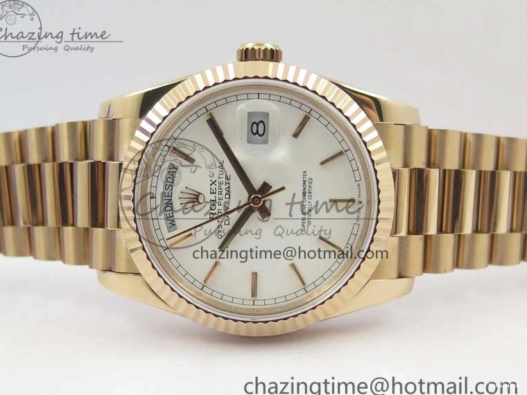 Bracelet 36 RG RG 128239 on President Maker Dial Day-Date White Bp Edition Best 1005